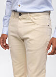 Back and Bond Normal Bel Normal Paça Slim Fit Koyu Bej Erkek Pantolon B33W32000