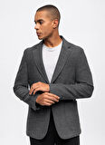 Back and Bond Slim Fit Antrasit Erkek Düz Ceket B33W50020