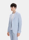 Back and Bond Mavi Erkek Slim Fit Fitilli Desenli Ceket B35S50032