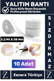 Premium Uzun Ömürlü Su Nem Küfe Dayanıklı Mutfak Lavabo Pencere Kenar Yalıtım Bandı 3.2 Mt X 10 Adet