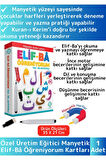 Premium Zeka Geliştirici Eğitici Elif-Bâ Öğreniyorum Yaz-Sil Manyetik Arapça Harfler Arabic Letters