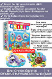 Premium Çocuk Zeka El Göz Koordinasyonu Geliştirici Öğretici Eğlenceli OKYANUS HAYVANLARI Puzzle
