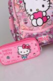 YENİ SEZON LİSANSLI HELLO KITTY'NIN PIRILTILI DÜNYASI ÖZEL KOLEKSİYON OKUL,BESLENME VE KALEM ÇANTASI 3'LÜSÜ 