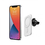 Coofbe Super Şarj Magsafe Uyumlu İphone 12 12 Pro Max Şarj Araç Kablosuz Şarj Araç Tutucu Araç Şarj