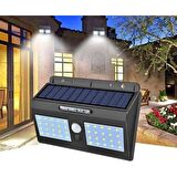 Güneş Enerjili Akıllı Karanlık ve Hareket Sensörlü  40 Led Duvar Lambası Büyük Boy Solar Aplik