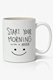 Smile (Gülümse) Tasarımlı Kupa Bardak Baskılı Kahve Kupa Bardak