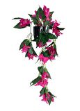 Yapay Çiçek Saksıda Sarkan Begonvil Fuşya 3 Dal Bodrum Çiçeği 60*23cm