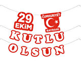 29 Ekim Cumhuriyet Bayramı Flama Karton Banner Okul Süsleme - 1 Adet