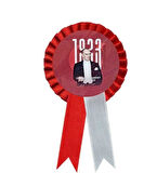 1923 Atatürk Desenli Yaka Rozeti Kurdelalı Kokart- 1 Adet