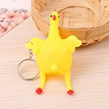 Yumurtlayan Tavuk Anahtarlık Squishy Stres Giderici Duyusal Uyarıcı Oyuncak Top - 1 Adet
