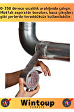 Premium Seri Suya Sıcaklığa Dayanıklı Tamir Soba Boru Yama Alüminyum Yanmaz Folyo Bant 44Mm-20Mt 3Ad