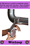 Premium Suya Sıcaklığa Dayanıklı Tamir Soba Boru Yama Alüminyum Yanmaz Folyo Bant 44Mm-10Mtr 3Adet