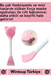 Premium Tasarım Çok Amaçlı Makyaj Esnek Yumuşak Silikon Yüz Temizleme Maske Uygulama Fırça&Spatulası