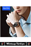 Premium Yeni Seri Rw52 3 Kordon Yuvarlak Amoled Ekran Arama/Bildirim/Sağlık Takibi Watch Akıllı Saat
