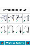 Özel Üretim 360 Derece Dönebilen Su Tasarruflu Oynar Başlıklı Pervaneli Taşlı Musluk Başlığı 2 Adet