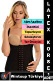 Özel Üretim Vücut Şekillendiren Toparlayan İncelten Ağrı Azaltan Ter Emici Kadın Askılı LATEX KORSE