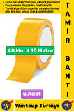 Ultra Güçlü Su Neme Dayanıklı Çok Amaçlı Montaj Onarım İzolasyon Tamir Bantı Sarı 48 Mmx10 Mtr 5 Adt