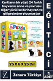 Çocuk Eğitici Zeka Görsel Algı Parça Bütün İlişkisi Düşünme Becerisi Eğlenceli 48 KART-İLK PUZZLE