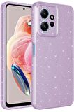 Xiaomi Redmi Note 12 4G Kılıf Kamera Korumalı Simli Parıltılı Lüks Silikon