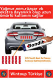 Premium Yağmur Rüzgar Neme Ekstra Güçlü Isıya Dayanıklı 9,5 X 3 Cm Çift Taraflı Plaka Bandı 12 Adet