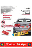 Premium Yağmur Rüzgar Neme Ekstra Güçlü Isıya Dayanıklı 9,5 X 3 Cm Çift Taraflı Plaka Bandı 12 Adet