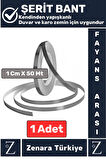 Premium Uzun Ömürlü Kendinden Yapışkanlı Su Geçirmez Fayans Arası Şerit Derz Bant 1 Cm X 50 Metre