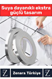 Premium Güçlü Kendinden Yapışkanlı Su Geçirmez Fayans Arası Şerit Derz Bant 1 Cm X 50 Metre 4 Adet