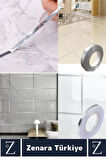 Premium Güçlü Kendinden Yapışkanlı Su Geçirmez Fayans Arası Şerit Derz Bant 1 Cm X 50 Metre 10 Adet