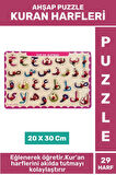 Eğlenceli Eğitici Görsel Algı Problem Çözme Becerisi Çocuk Puzzle 29 Harf Elif Ba KURAN HARFLERİ