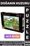 Premium Eğlenceli El Göz Koordinasyonu Motor Becerisi Geliştirici 1000 Parça Puzzle DOĞANIN HUZURU