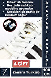 Tüm Yaşlar İçin Şık Klipsli Manyetik Lastikli Pratik Mıknatıslı Çocuk Ayakkabı Bağcığı 100 Cm-4 Çift