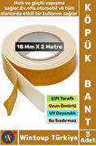 İç Mekan Süper Güçlü Yapışkan Duvar Ahşap Çok Yönlü Çift Taraflı Köpük Bant 18 Mm X 2 Metre 3 Adet