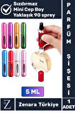 Kompakt Cep Boy Doldurulabilir Taşınabilir Sızdırmaz Pratik Çanta Boy Mini Cep Parfümü Şişesi 5 ML