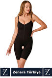 Günlük Vücut Şekillendiren Beden İncelten Toparlayan İhtiyaç Deliği Fermuarlı Ağraflı Tam Boy Korse