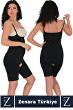 Günlük Vücut Şekillendiren Beden İncelten Toparlayan İhtiyaç Deliği Fermuarlı Ağraflı Tam Boy Korse