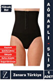 Gündelik Doğal Görünüm Vücut Beden Küçülten Toparlayan Yüksek Bel Ağraflı Slip Korseli TAYT