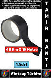 Ultra Güçlü Su Neme Dayanıklı Çok Amaçlı Montaj Onarım İzolasyon Tamir Bantı Siyah 48 Mm x 10 Metre