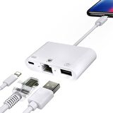Coofbe 3in1 İpad İphone Ethernet RJ45 Usb Kamera Adaptörü İphone rj45 Dönüştürücü İphone Usb Okuyucu