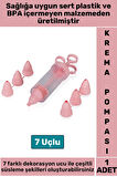 Premium BPA Free Pratik Kolay Temizlenir Plastik Mutfak Hamur Kek Pasta Süsleme 7 Uçlu Krema Pompası