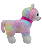 Peluş Pembe Tokalı Miyavlayan 30 cm Kedi