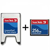 Sandisk 256MB Compact Flash Kart + PCMCIA Adaptör 