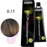 Loreal İnoa 8.11 Açık Kumral Yoğun Küllü