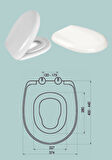 Karen Banyo Thermoplast Universal Çocuk Adaptörlü Yavaş Kapanır Klozet Kapağı 0340