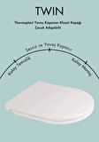 Karen Banyo Thermoplast Twin Çocuk Adaptörlü Yavaş Kapanır Klozet Kapağı 0350
