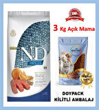 N&D Ocean Düşük Tahıllı Kısırlaştırılmış Somonlu ve Portakallı 3 kg Yetişkin Kedi Maması