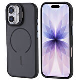 iPhone 17 Kılıf Kablosuz Şarj Özellikli Kamera Standlı Notron Kapak