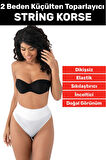 Özel Üretim İz Göstermez Kaymaz 2 Beden İncelten Sıkılaştırıcı Toparlayıcı Dikişsiz String Korse