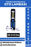 Premium 2 Modlu Mıknatıslı Askılı SMD Güçlü Led+1 Parlak Led Ampul Şarjlı OTO LAMBASI