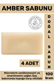 Doğal Güzel Kokulu Yenileyici Onarıcı Kepeğe Karşı Etkili Saç Güçlendirici Amber Sabunu 4 Adet