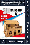 Premium Görsel Zeka El Becerisi Geliştirici Boyanabilir Puzzle Oyun Dekoratif Demonte Ahşap 3D Maket